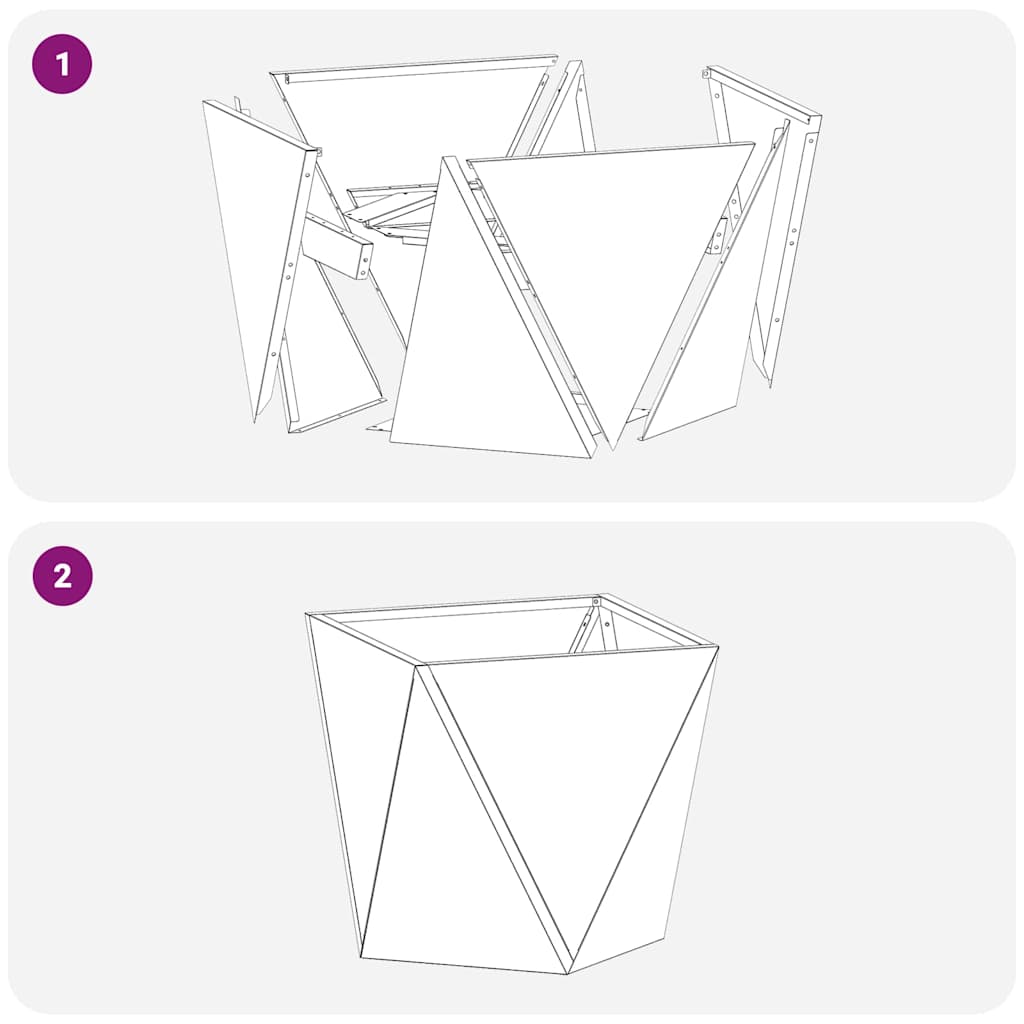 vidaXL Planter Olive Green 40 x 40 x 40 cm Steel