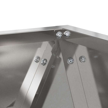 vidaXL Planter Silver 40 x 40 x 40 cm Stainless Steel