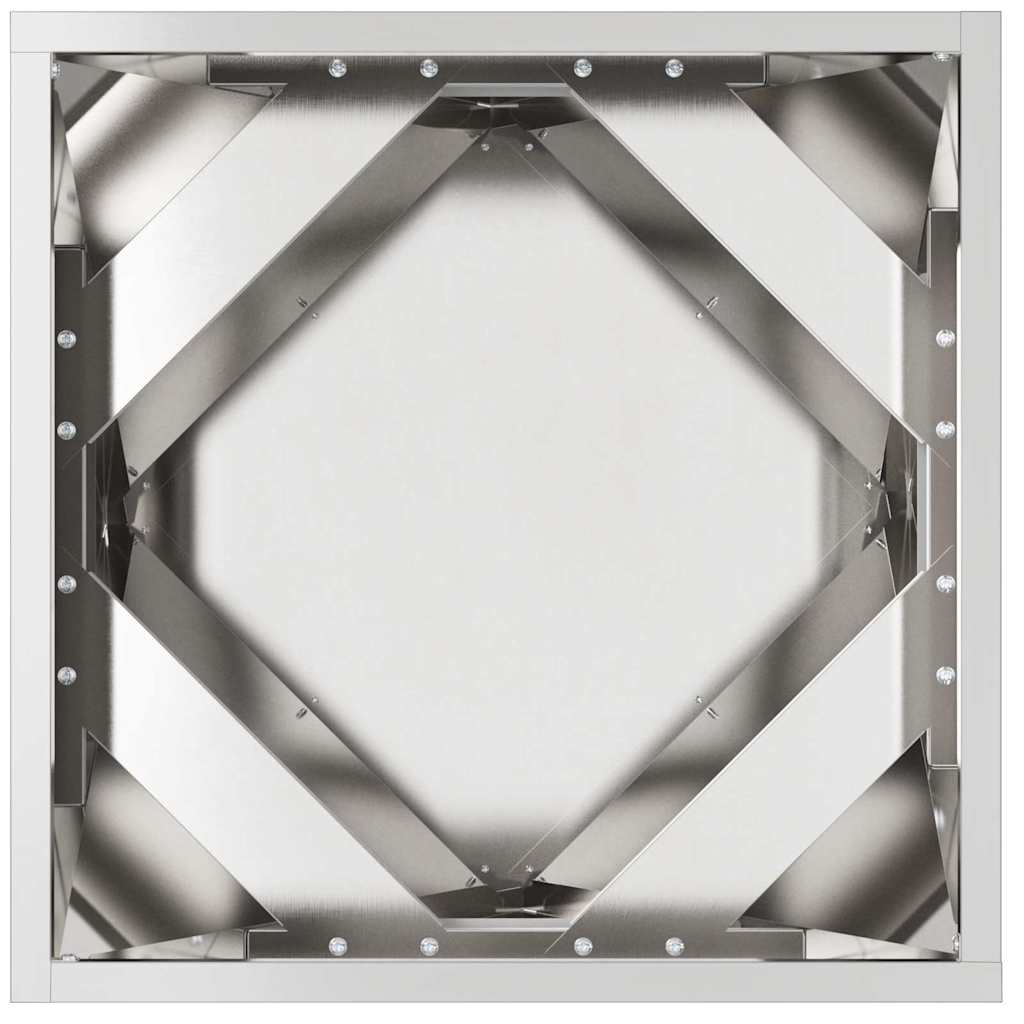 vidaXL Planter 2 pcs Silver 40 x 40 x 40 cm Stainless Steel