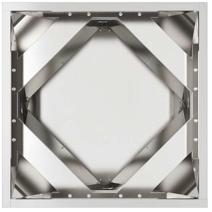 vidaXL Planter 2 pcs Silver 40 x 40 x 40 cm Stainless Steel