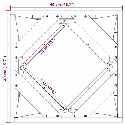 vidaXL Planter Silver 40 x 40 x 40 cm Galvanised Steel