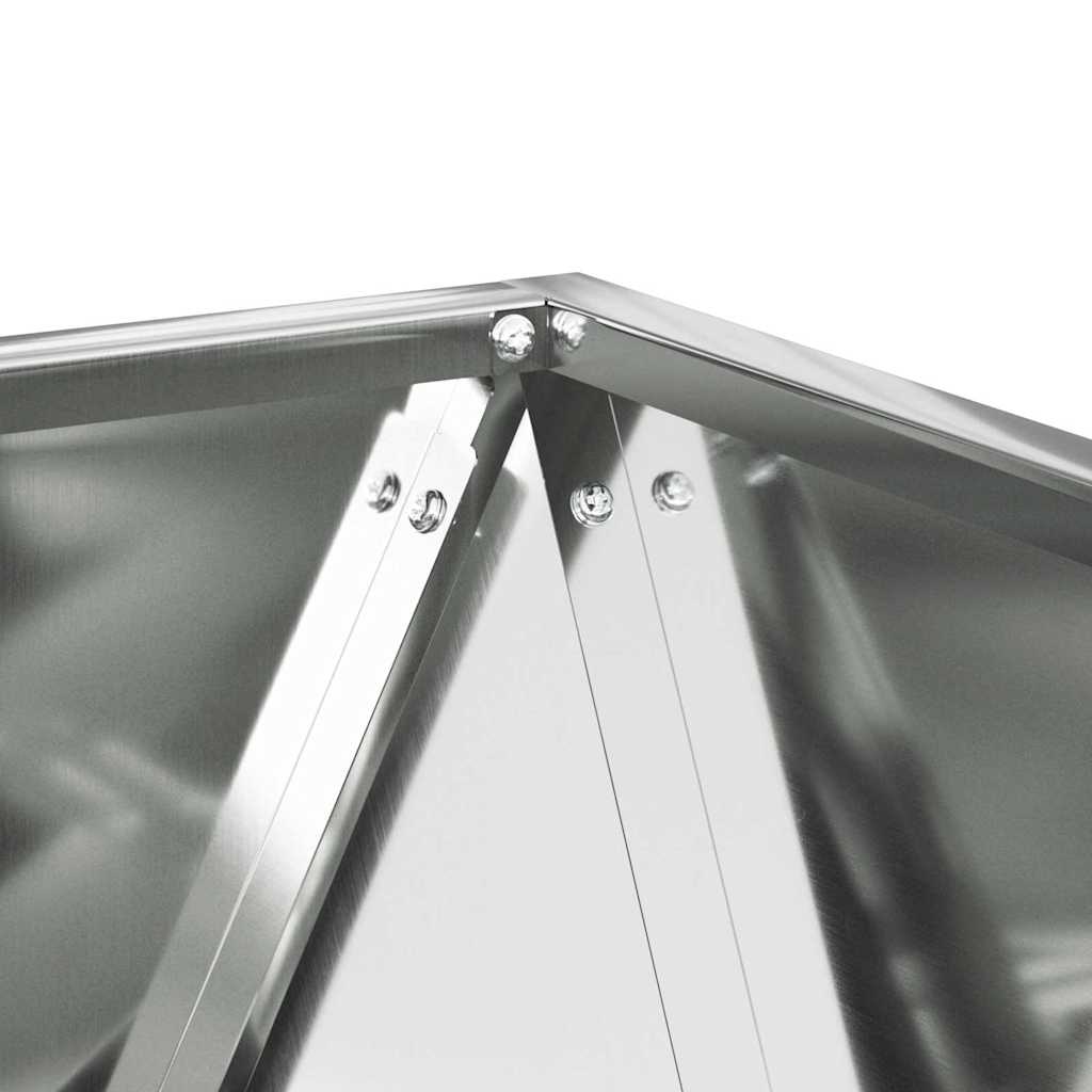 vidaXL Planter 2 pcs Silver 40 x 40 x 40 cm Galvanised Steel