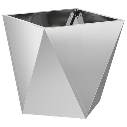 vidaXL Planter 2 pcs Silver 40 x 40 x 40 cm Galvanised Steel