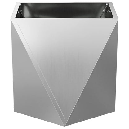 vidaXL Planter 2 pcs Silver 40 x 40 x 40 cm Galvanised Steel