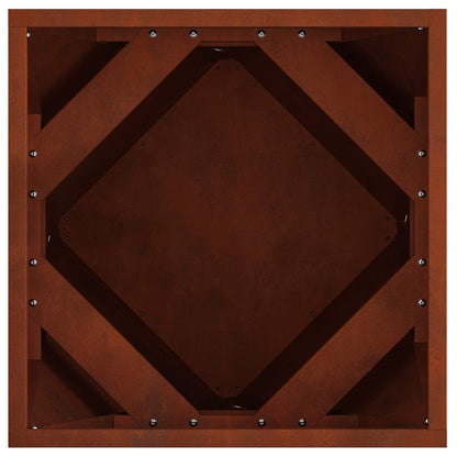 vidaXL Planter Rusty 40 x 40 x 40 cm Weathering Steel