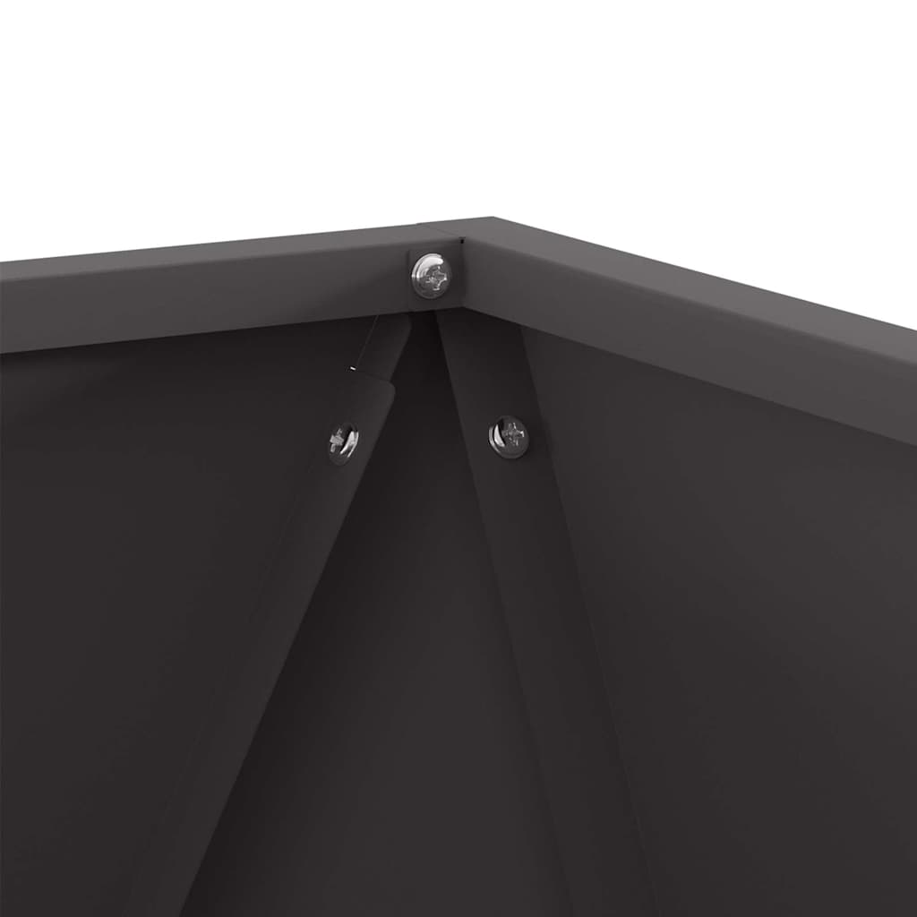 vidaXL Planter Black 50 x 50 x 50 cm Steel