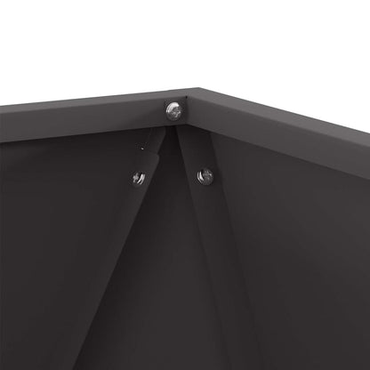 vidaXL Planter Black 50 x 50 x 50 cm Steel