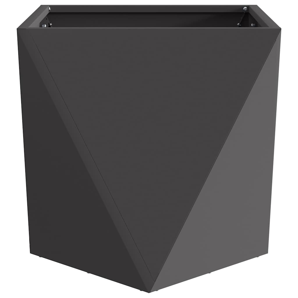 vidaXL Planter Black 50 x 50 x 50 cm Steel