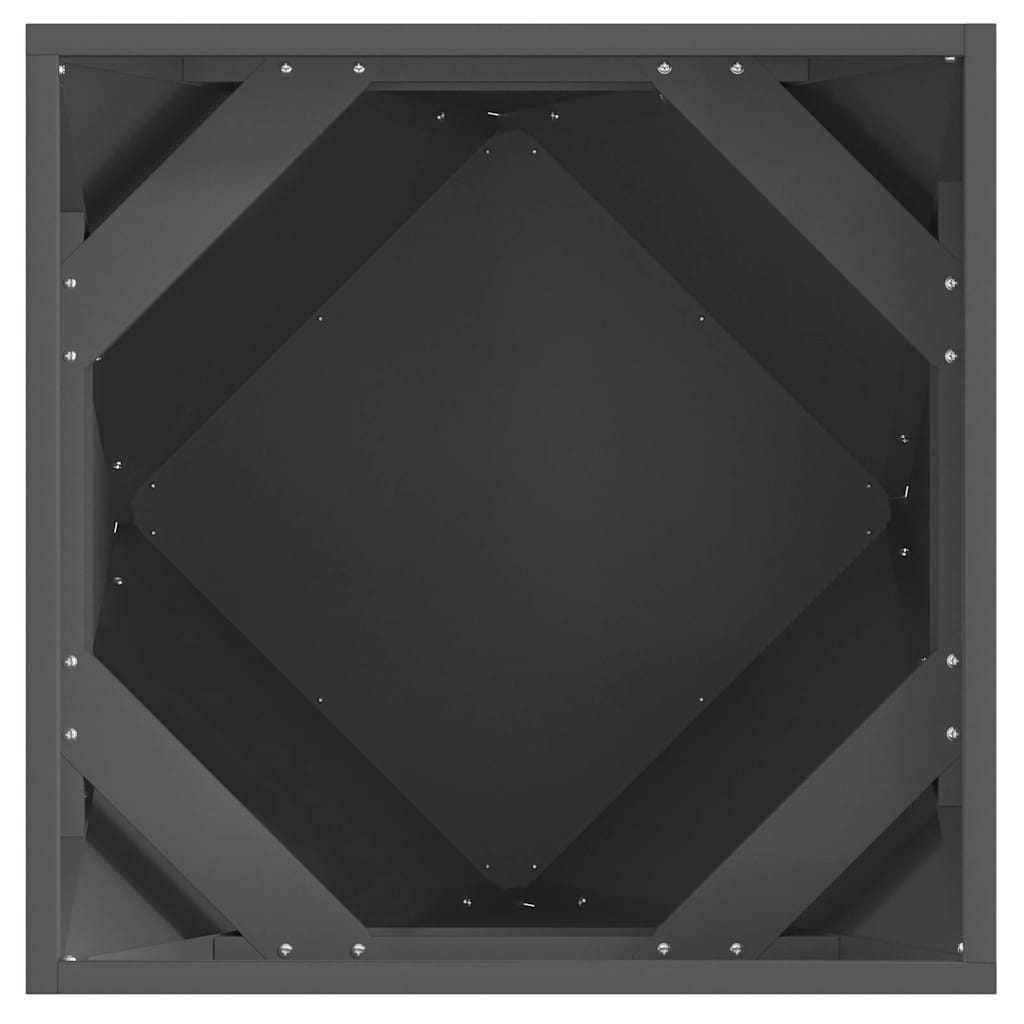 vidaXL Planter Black 50 x 50 x 50 cm Steel