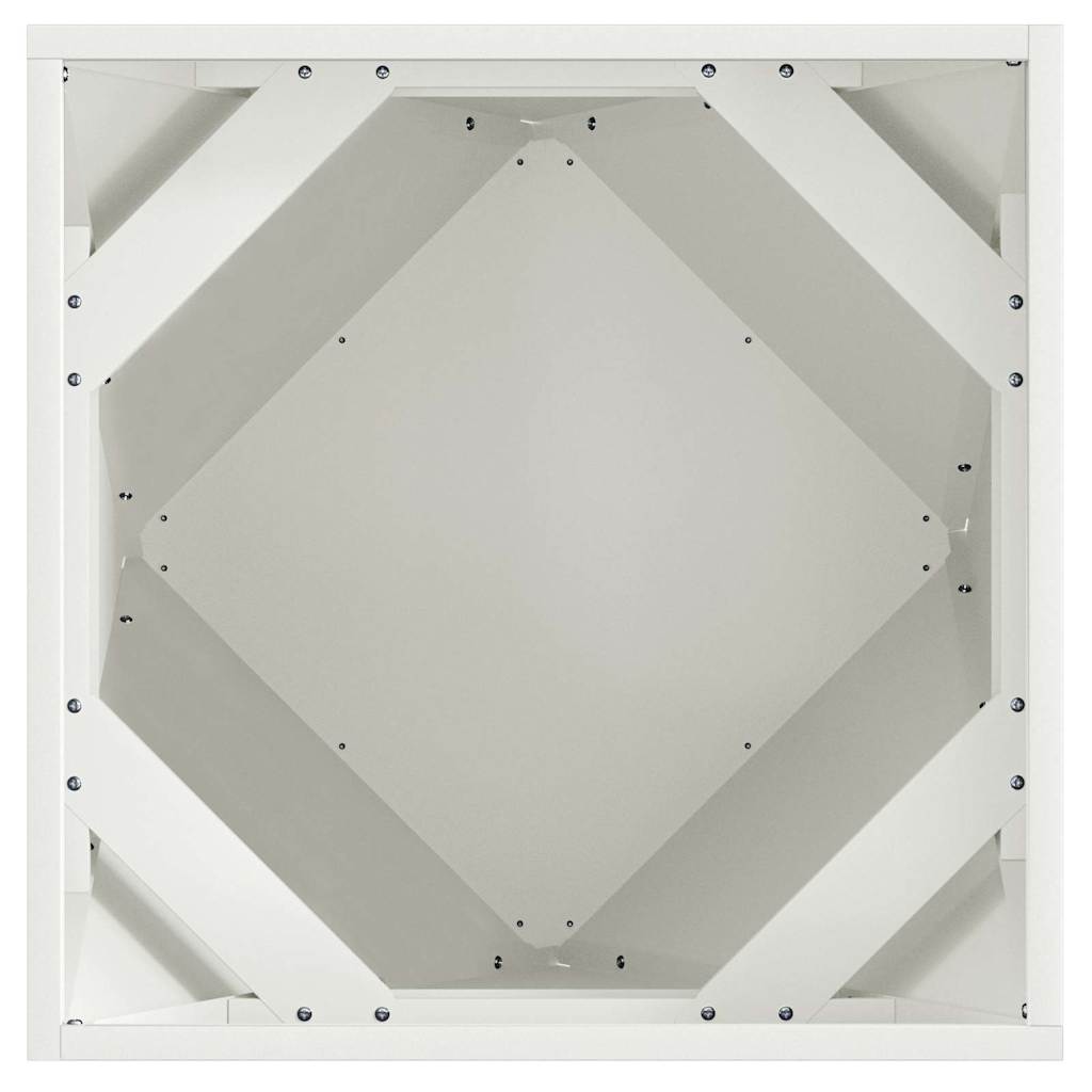 vidaXL Planter 2 pcs White 50 x 50 x 50 cm Steel