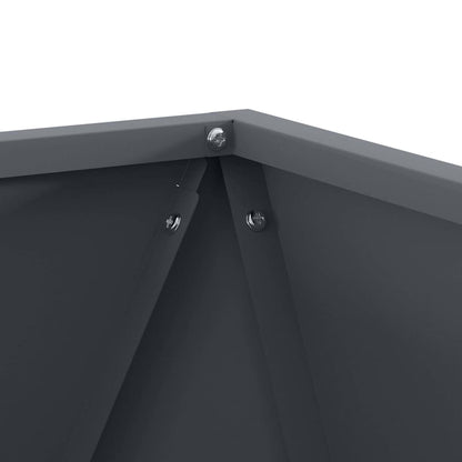 vidaXL Planter 2 pcs Anthracite 50 x 50 x 50 cm Steel
