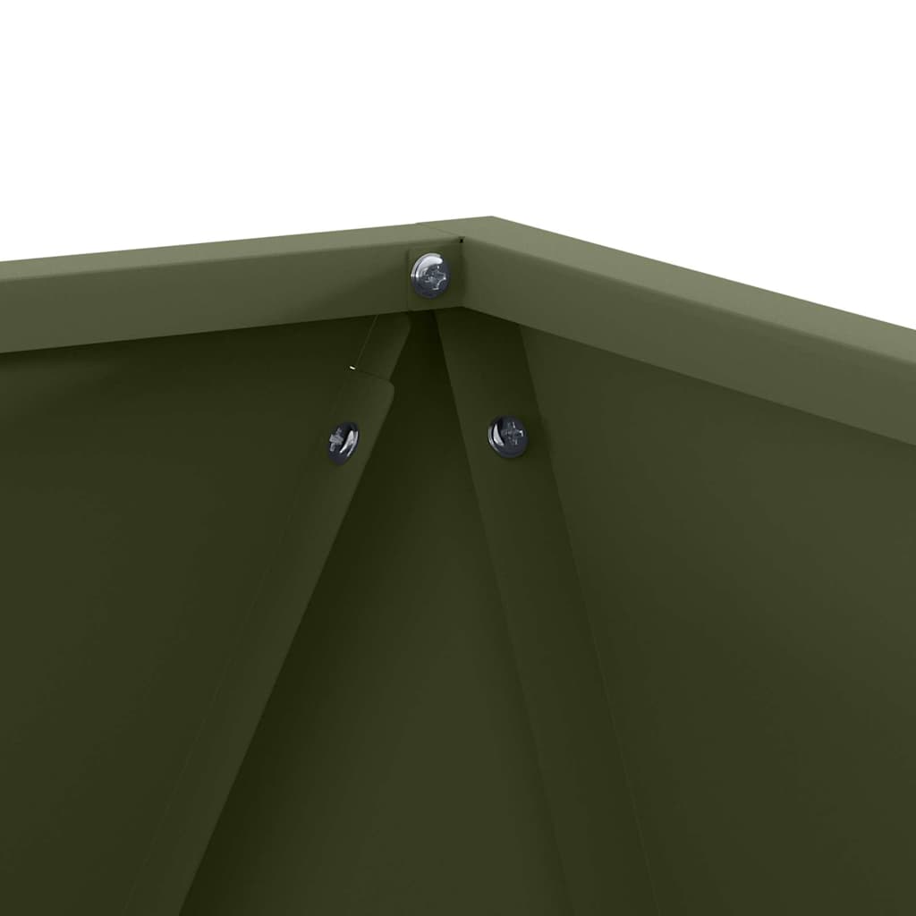 vidaXL Planter Olive Green 50 x 50 x 50 cm Steel