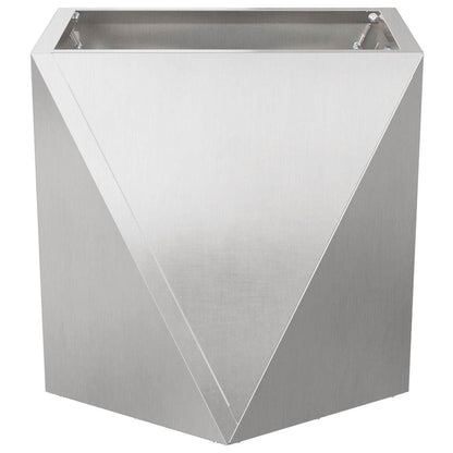 vidaXL Planter Silver 50 x 50 x 50 cm Stainless Steel