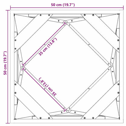 vidaXL Planter Silver 50 x 50 x 50 cm Stainless Steel