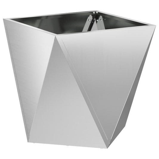 vidaXL Planter Silver 50 x 50 x 50 cm Galvanised Steel