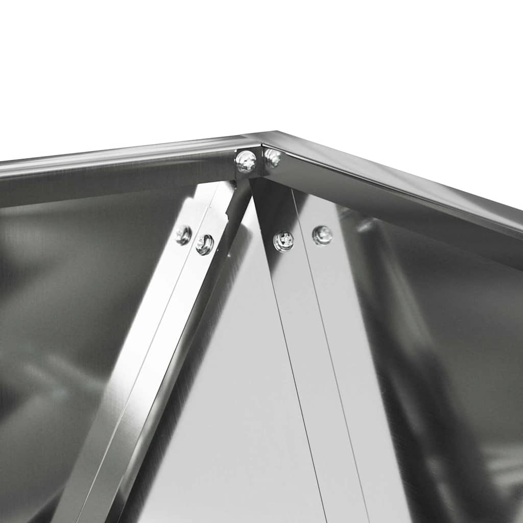 vidaXL Planter 2 pcs Silver 50 x 50 x 50 cm Galvanised Steel