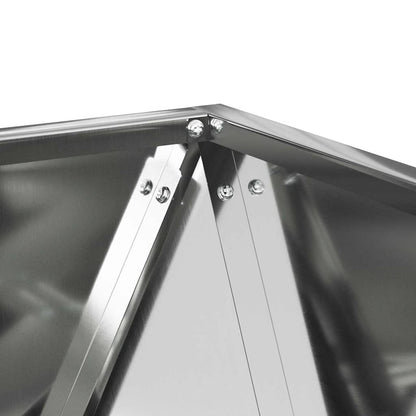 vidaXL Planter 2 pcs Silver 50 x 50 x 50 cm Galvanised Steel