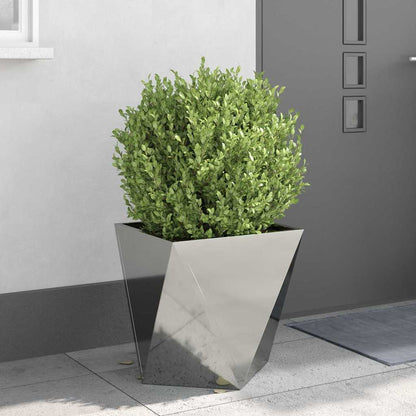 vidaXL Planter 2 pcs Silver 50 x 50 x 50 cm Galvanised Steel