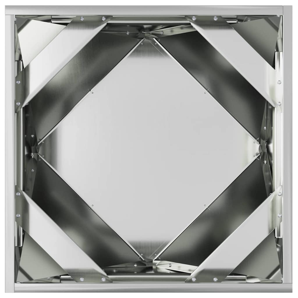vidaXL Planter 2 pcs Silver 50 x 50 x 50 cm Galvanised Steel
