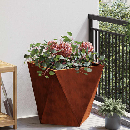 vidaXL Planter Rusty 50 x 50 x 50 cm Weathering Steel