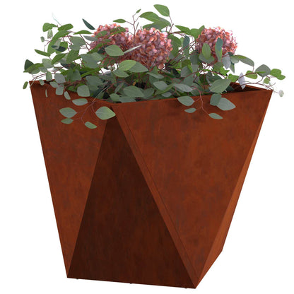 vidaXL Planter Rusty 50 x 50 x 50 cm Weathering Steel