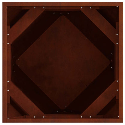 vidaXL Planter 2 pcs Rusty 50 x 50 x 50 cm Weathering Steel