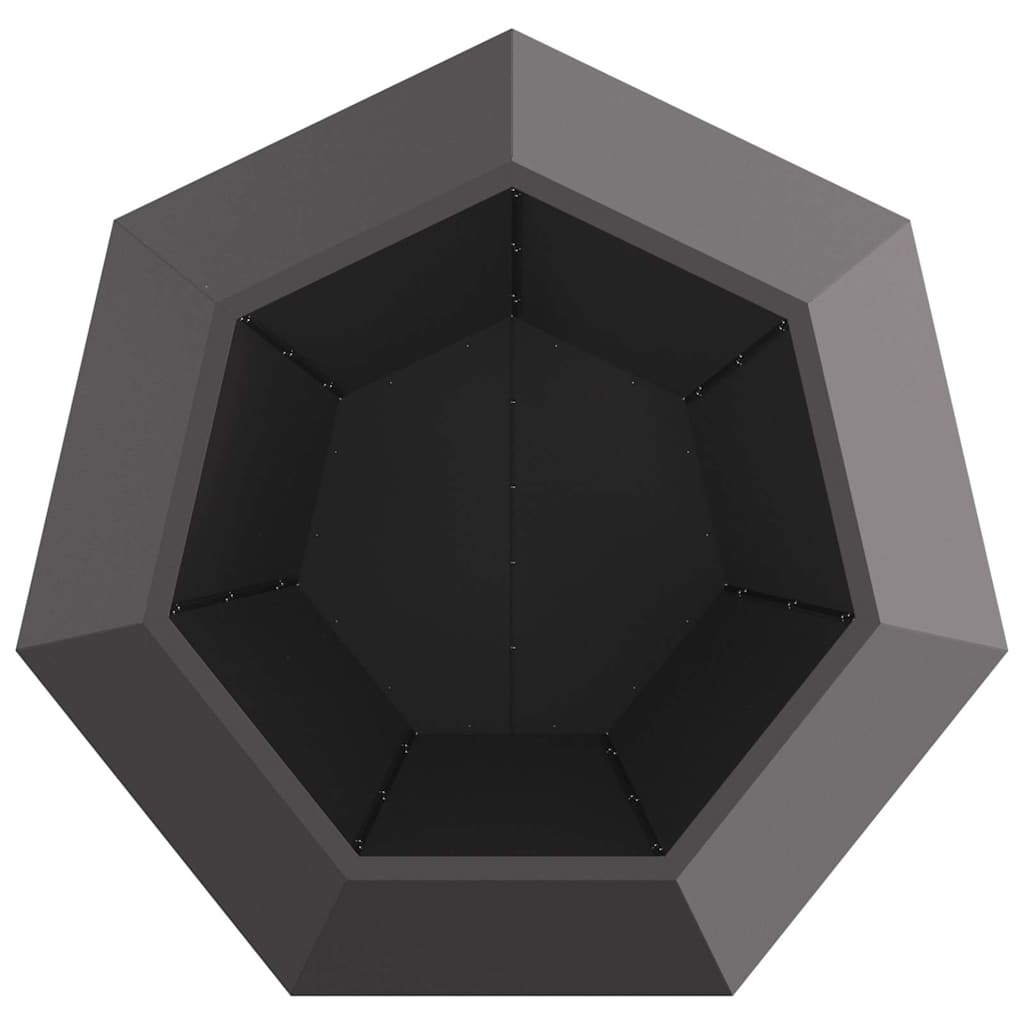 vidaXL Planter 2 pcs Black 100 x 100 x 80 cm Steel