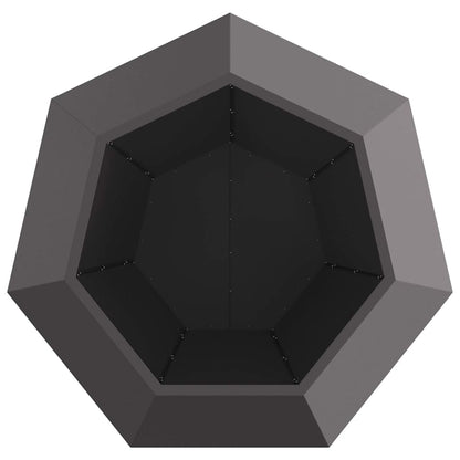 vidaXL Planter 2 pcs Black 100 x 100 x 80 cm Steel