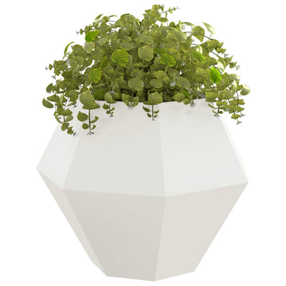vidaXL Planter 2 pcs White 100 x 100 x 80 cm Steel