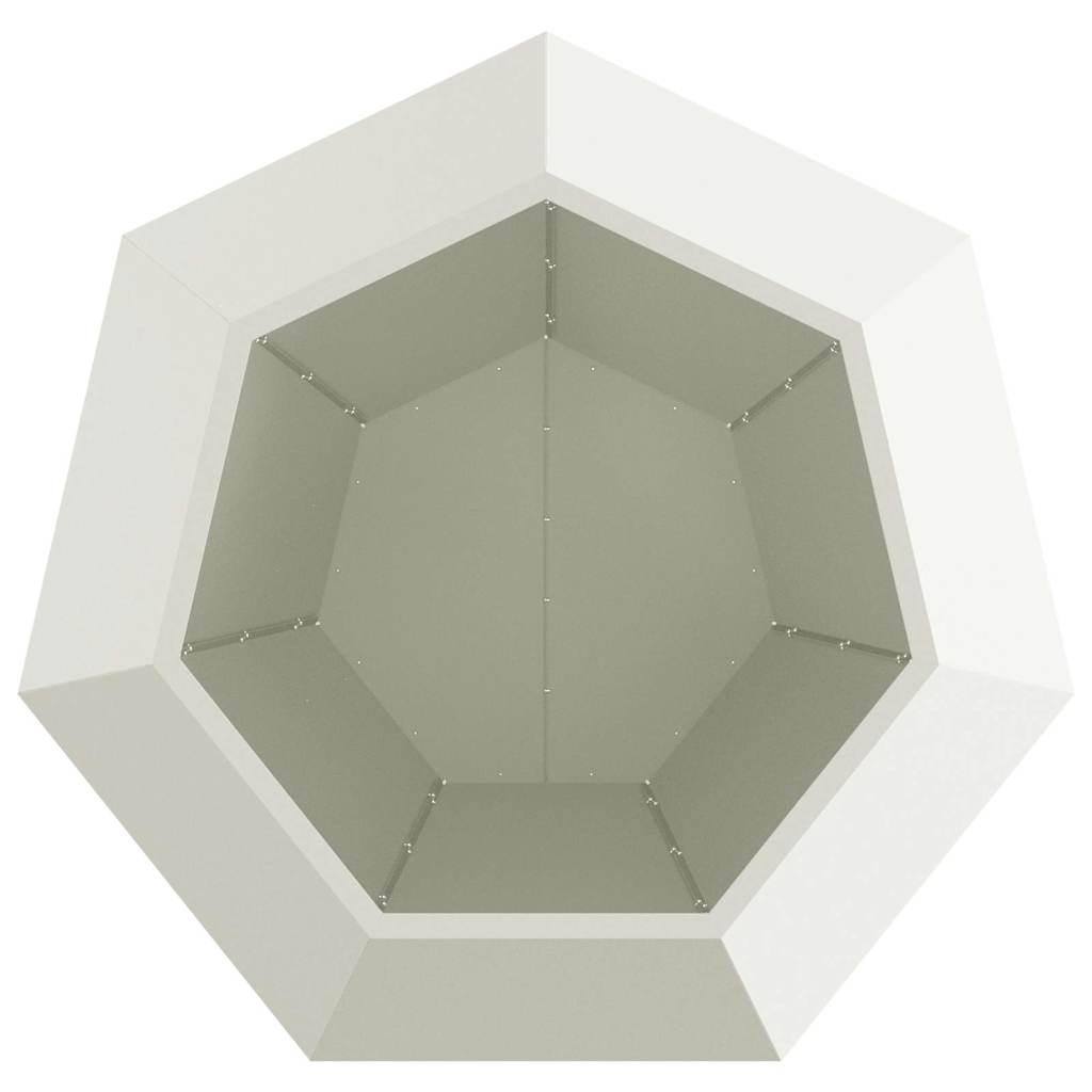 vidaXL Planter 2 pcs White 100 x 100 x 80 cm Steel