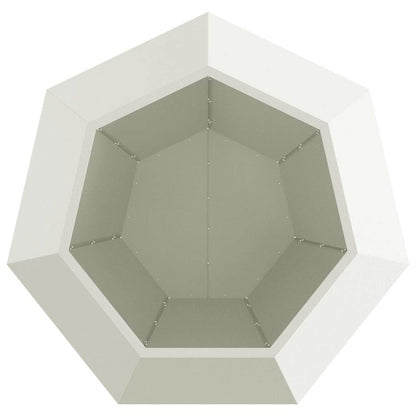 vidaXL Planter 2 pcs White 100 x 100 x 80 cm Steel