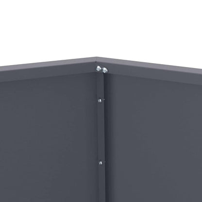 vidaXL Planter 2 pcs Anthracite 100 x 100 x 80 cm Steel