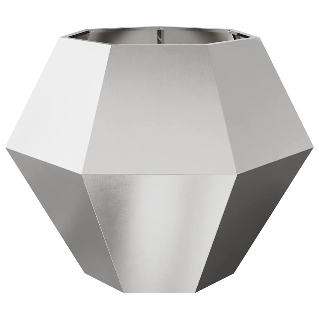 vidaXL Planter Silver 100 x 100 x 80 cm Stainless Steel