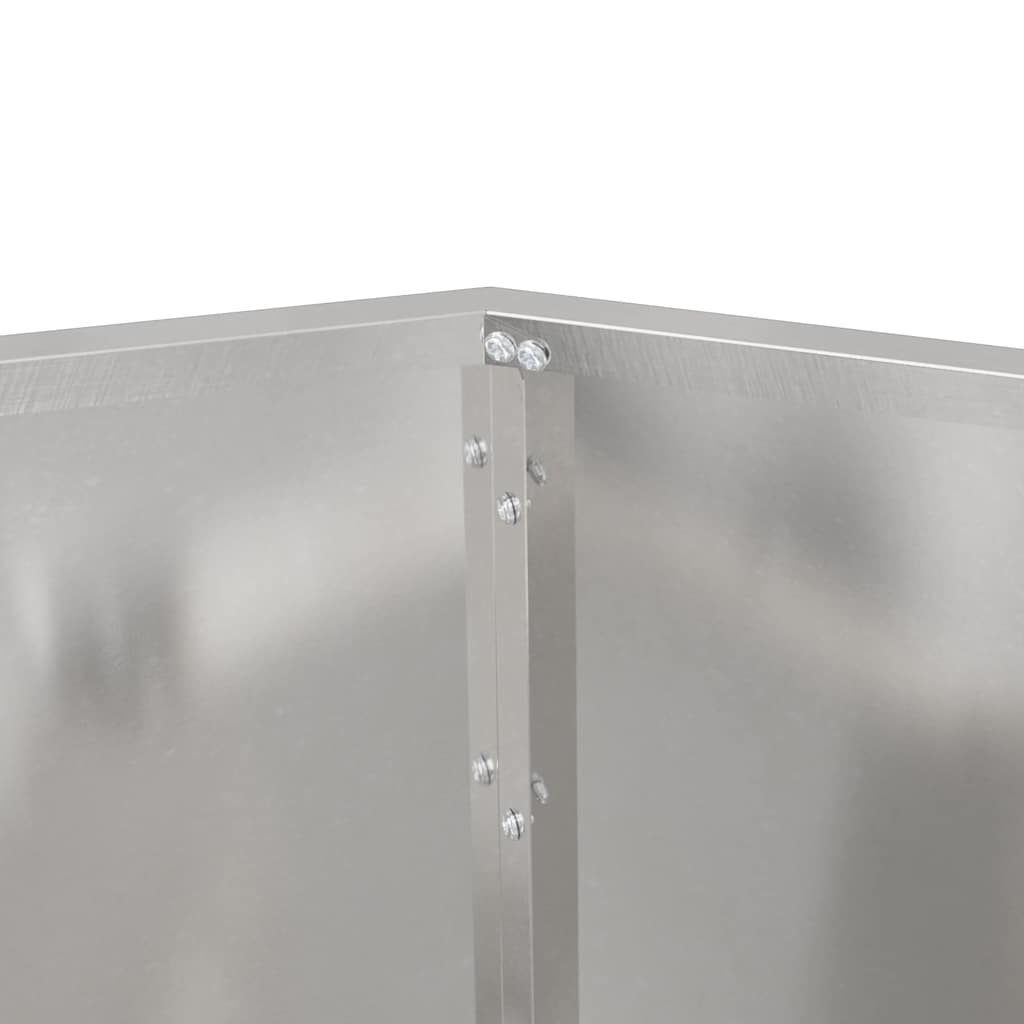 vidaXL Planter 2 pcs Silver 100 x 100 x 80 cm Stainless Steel