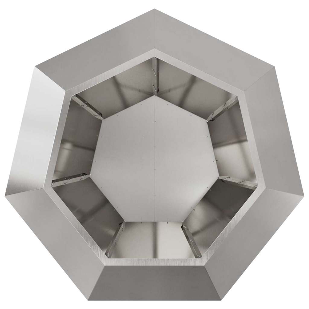 vidaXL Planter 2 pcs Silver 100 x 100 x 80 cm Stainless Steel