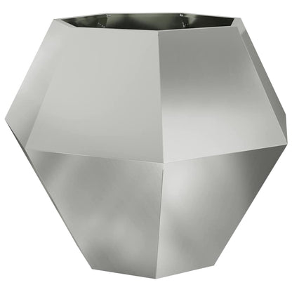 vidaXL Planter 2 pcs Silver 100 x 100 x 80 cm Galvanised Steel