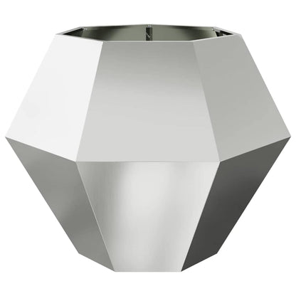 vidaXL Planter 2 pcs Silver 100 x 100 x 80 cm Galvanised Steel