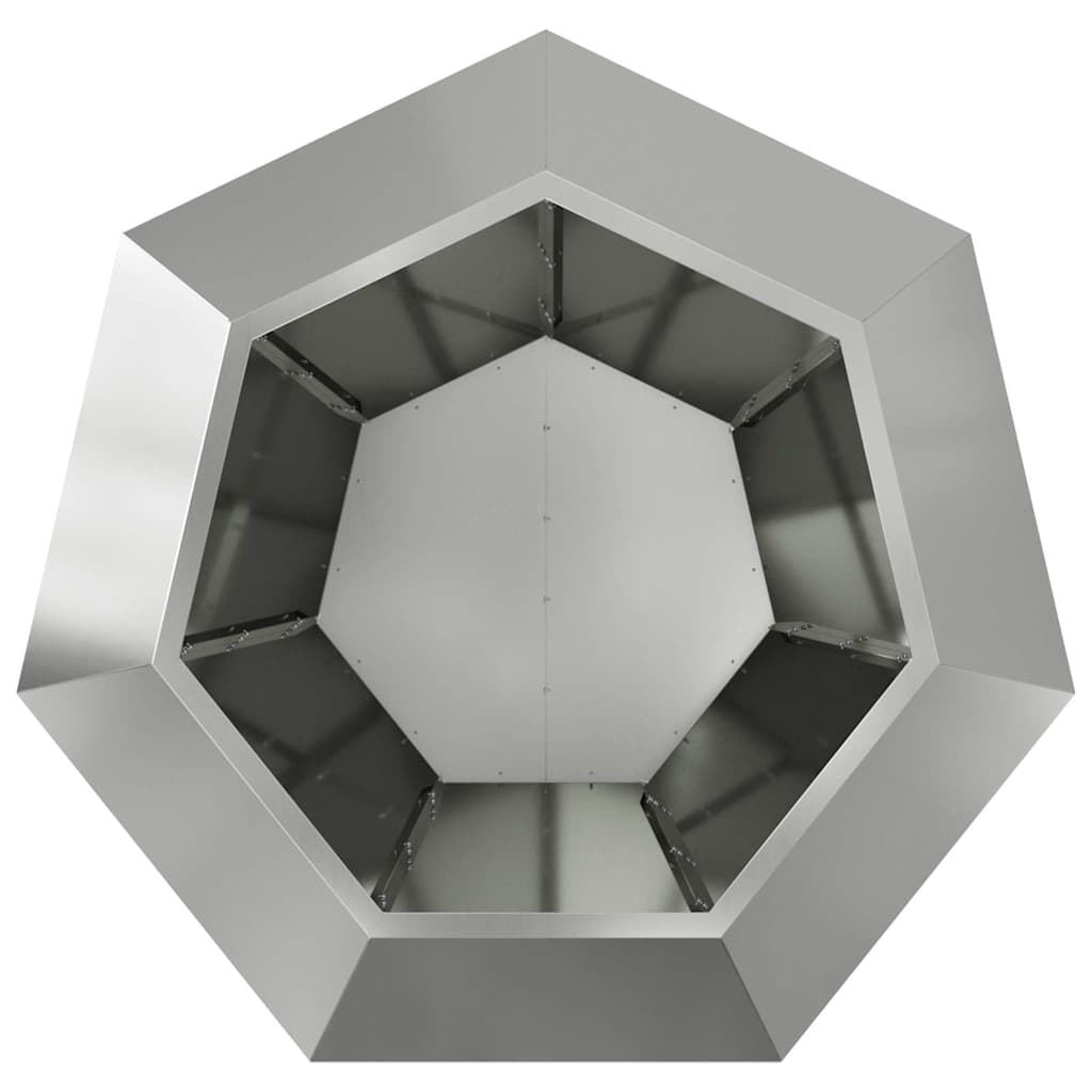 vidaXL Planter 2 pcs Silver 100 x 100 x 80 cm Galvanised Steel