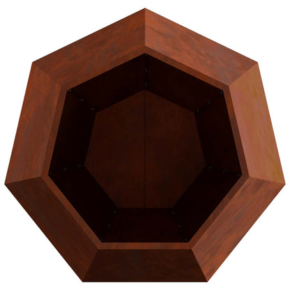 vidaXL Planter Rusty 100 x 100 x 80 cm Weathering Steel