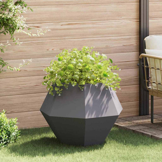 vidaXL Planter Black 75 x 75 x 60 cm Steel