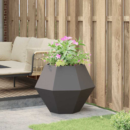 vidaXL Planter Black 75 x 75 x 60 cm Steel