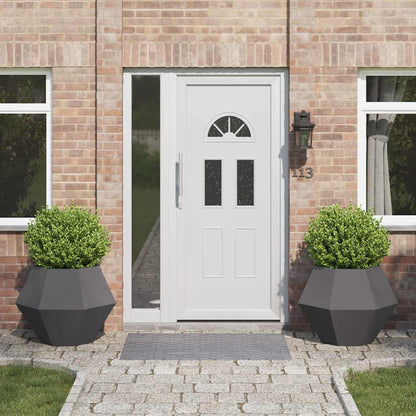 vidaXL Planter 2 pcs Black 75 x 75 x 60 cm Steel