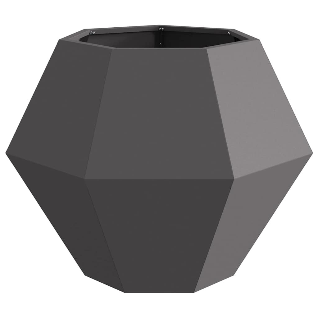 vidaXL Planter 2 pcs Black 75 x 75 x 60 cm Steel