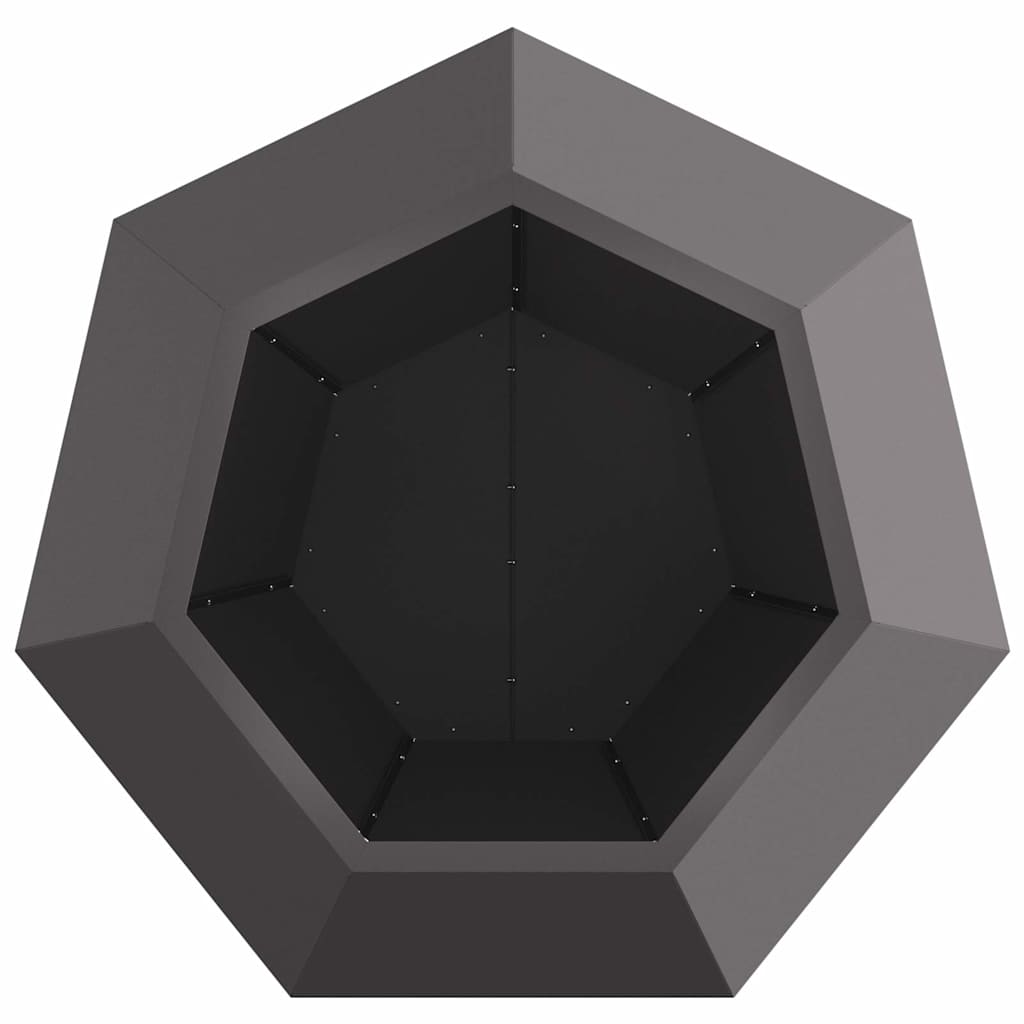 vidaXL Planter 2 pcs Black 75 x 75 x 60 cm Steel