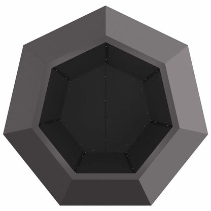 vidaXL Planter 2 pcs Black 75 x 75 x 60 cm Steel