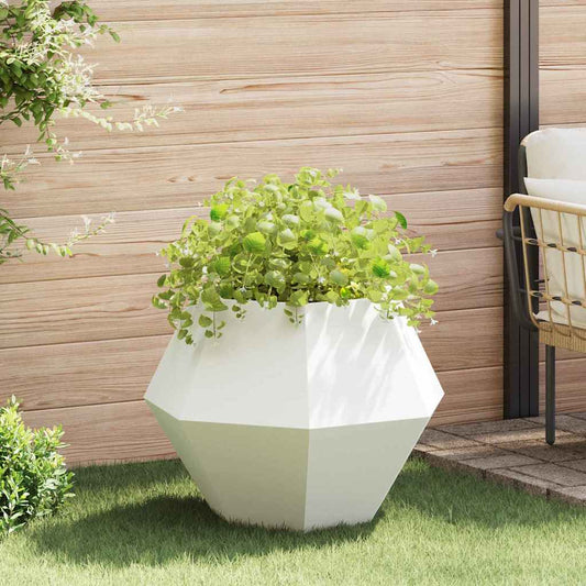 vidaXL Planter White 75 x 75 x 60 cm Steel