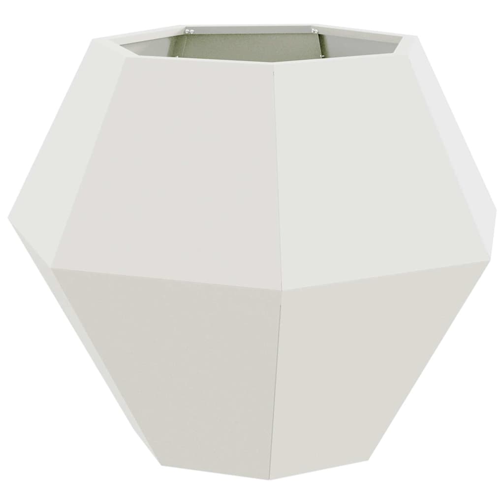 vidaXL Planter White 75 x 75 x 60 cm Steel
