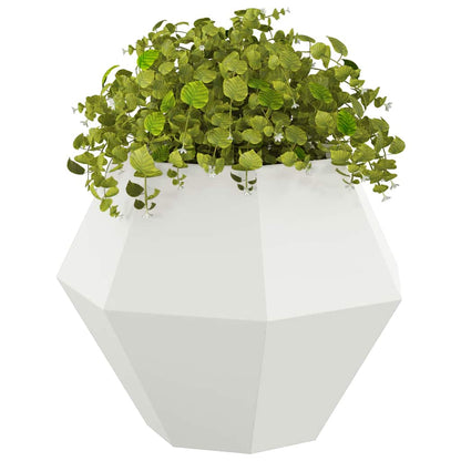 vidaXL Planter White 75 x 75 x 60 cm Steel