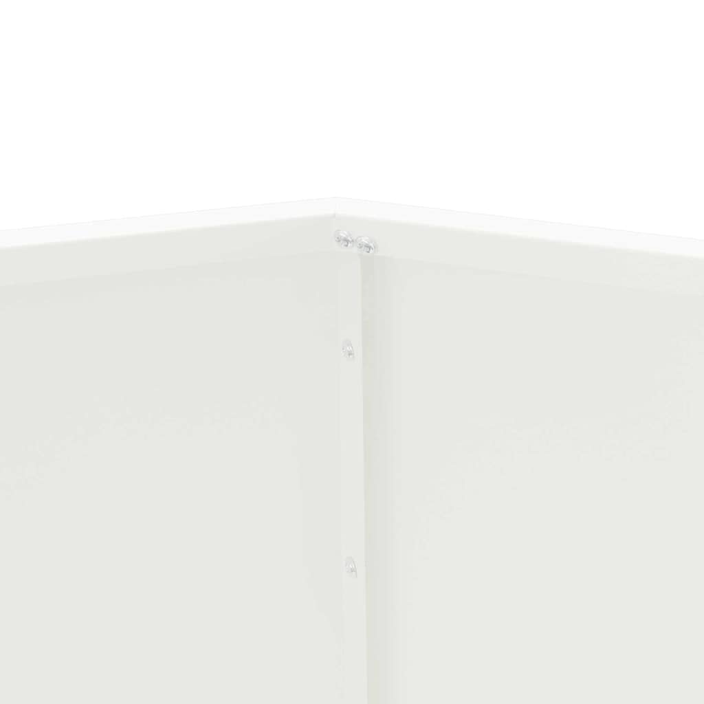 vidaXL Planter 2 pcs White 75 x 75 x 60 cm Steel