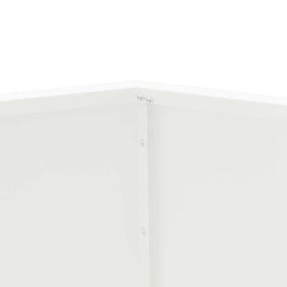vidaXL Planter 2 pcs White 75 x 75 x 60 cm Steel